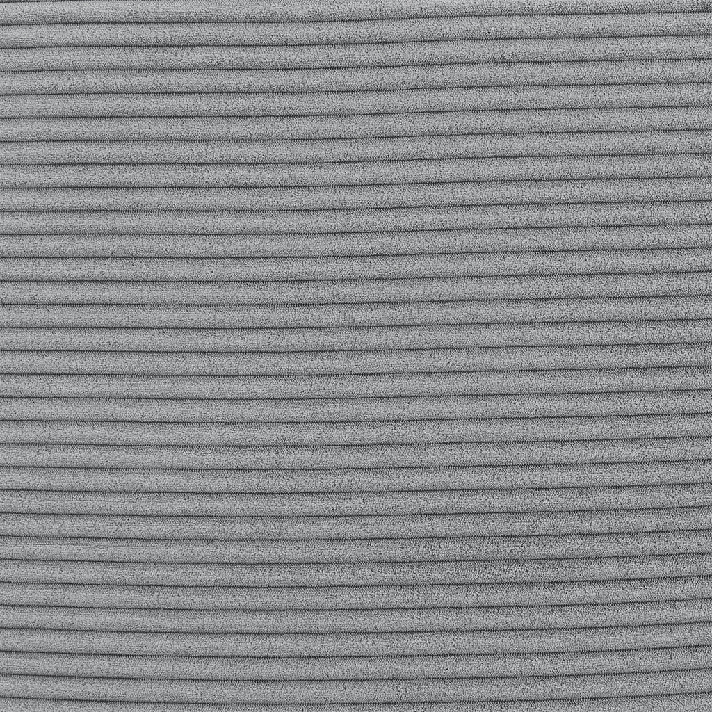 360 swivel barrel chair grey corduroy upholstery close-up