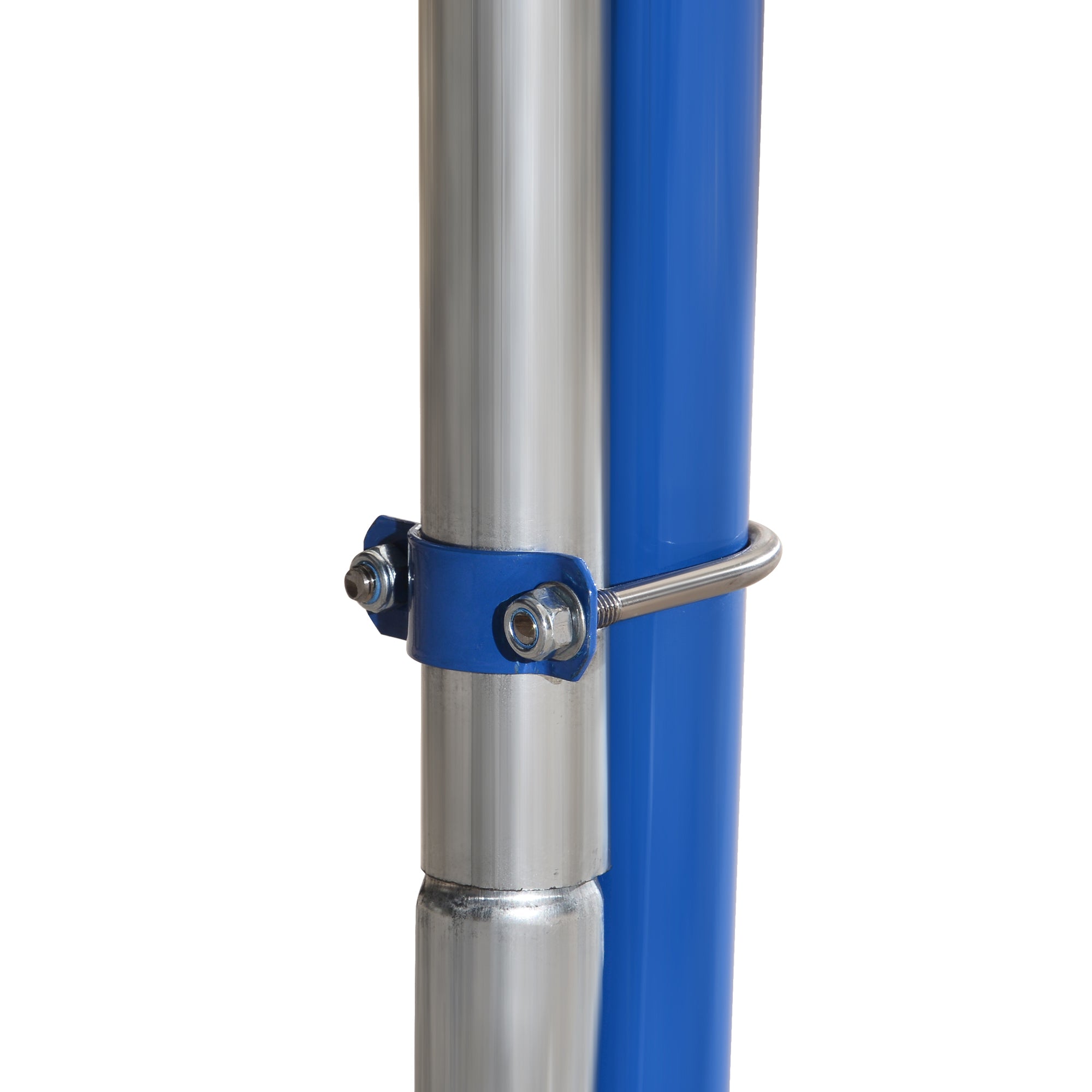 Heavy-gauge galvanized steel frame press-fitted joints detail
