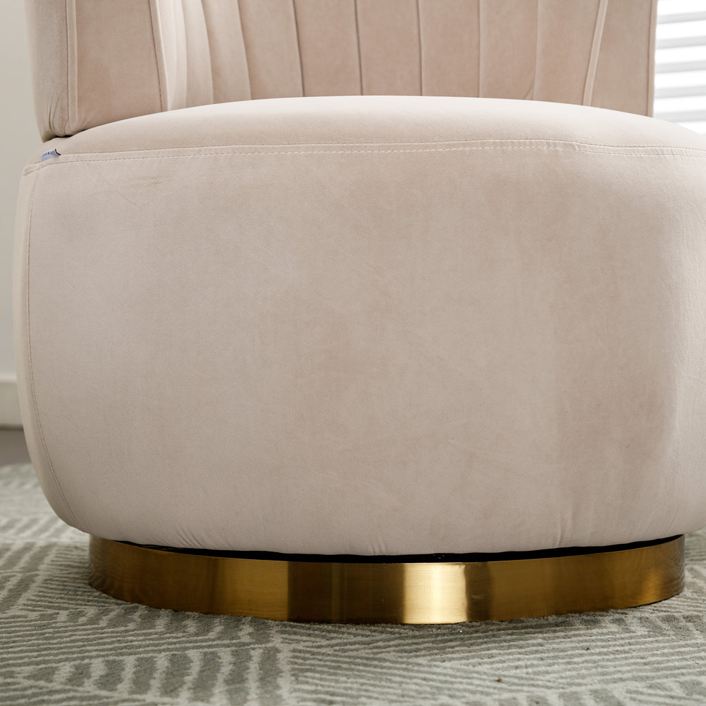 Swivel accent chair top-down view