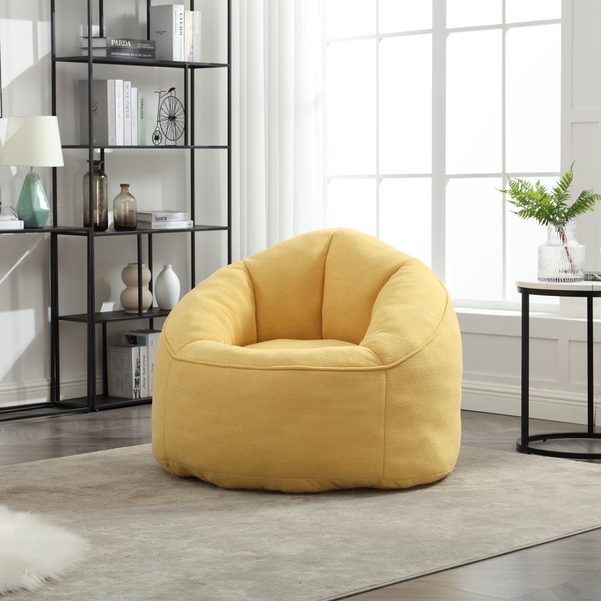 Soft microfiber upholstery close-up — yellow