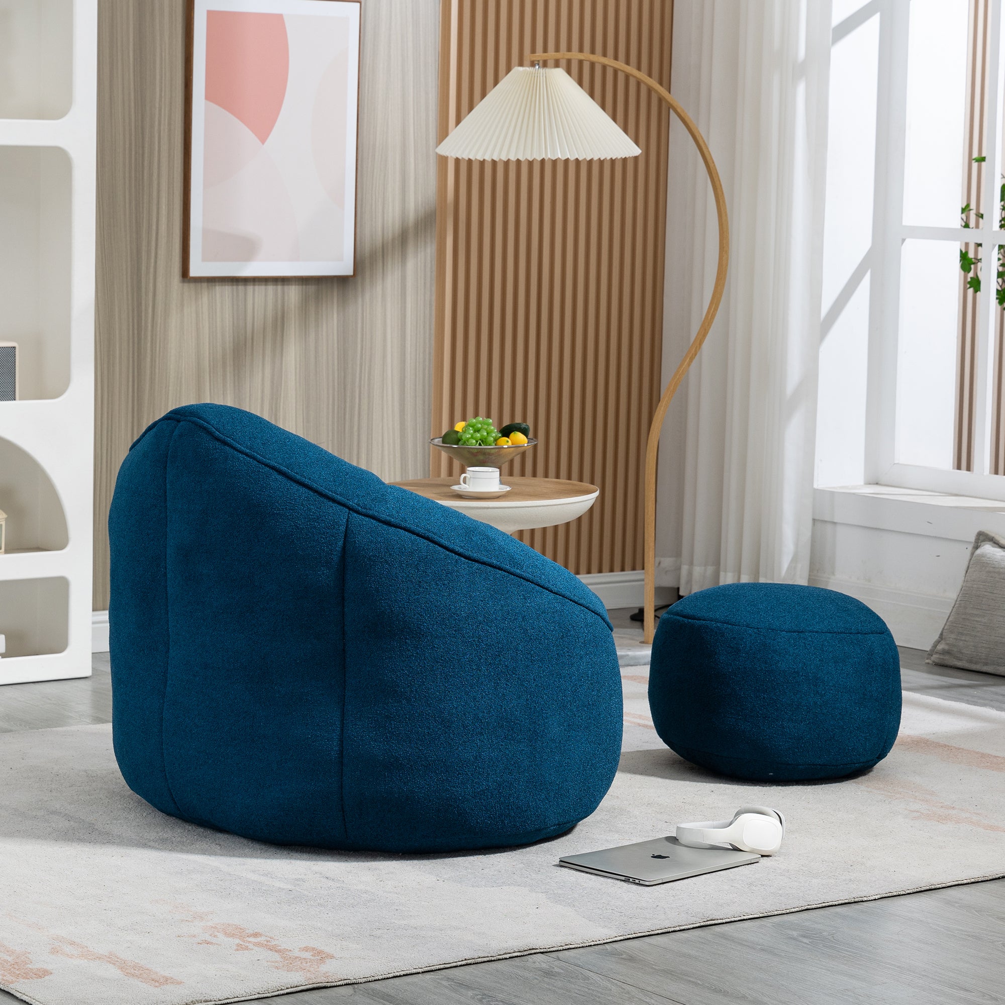 High-pressure foam bean bag chair — top view