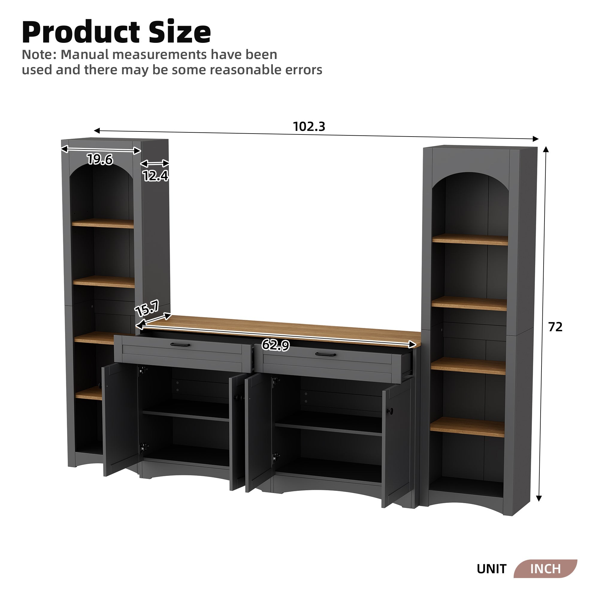 3-Piece Farmhouse Entertainment Center — for TVs Up to 70"