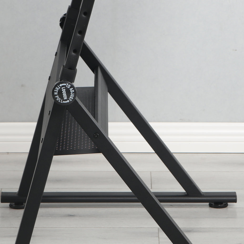 Black drafting table with included matching stool