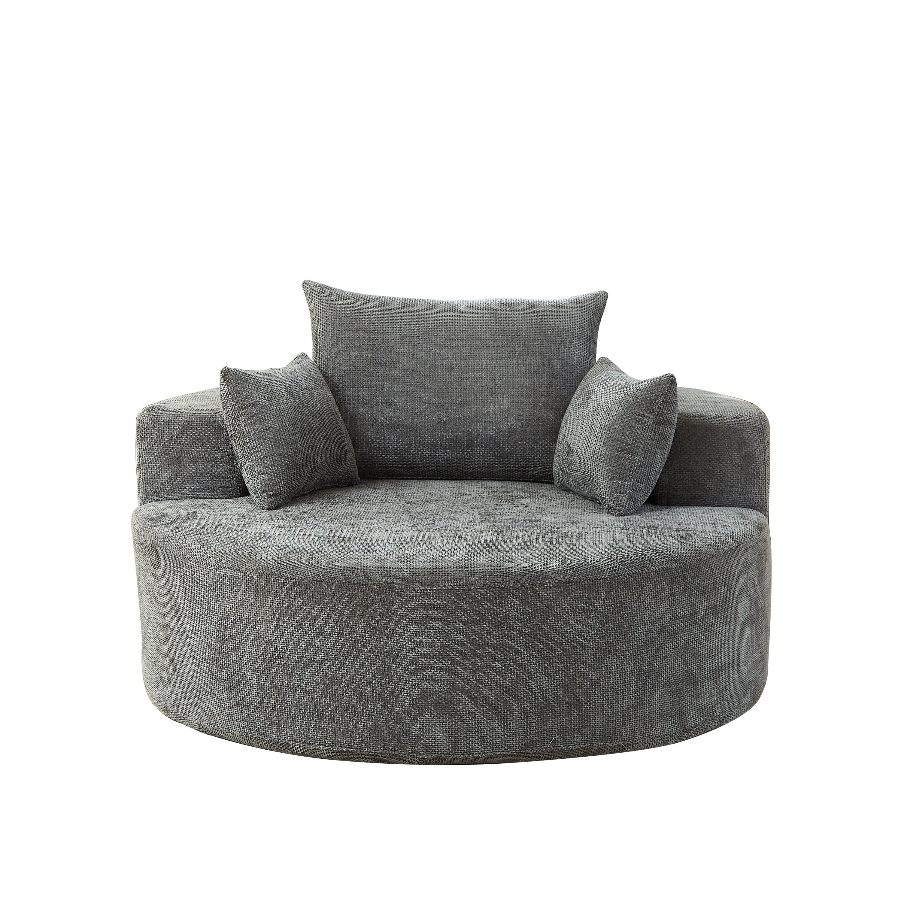 Chenille Fluffy Single Seat Chair — No Assembly