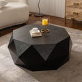 Black embossed retro coffee table relief pattern — front view