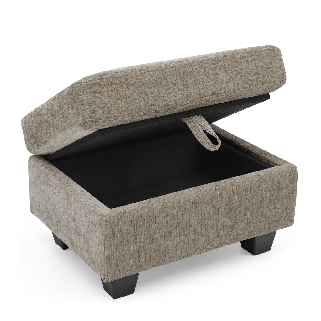 Single sofa recliner with USB charging and cup holders — lifestyle view