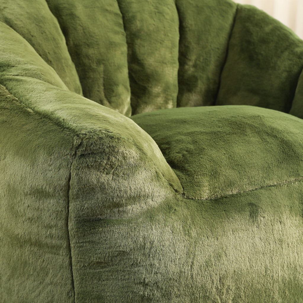 High-density foam bean bag seating detail