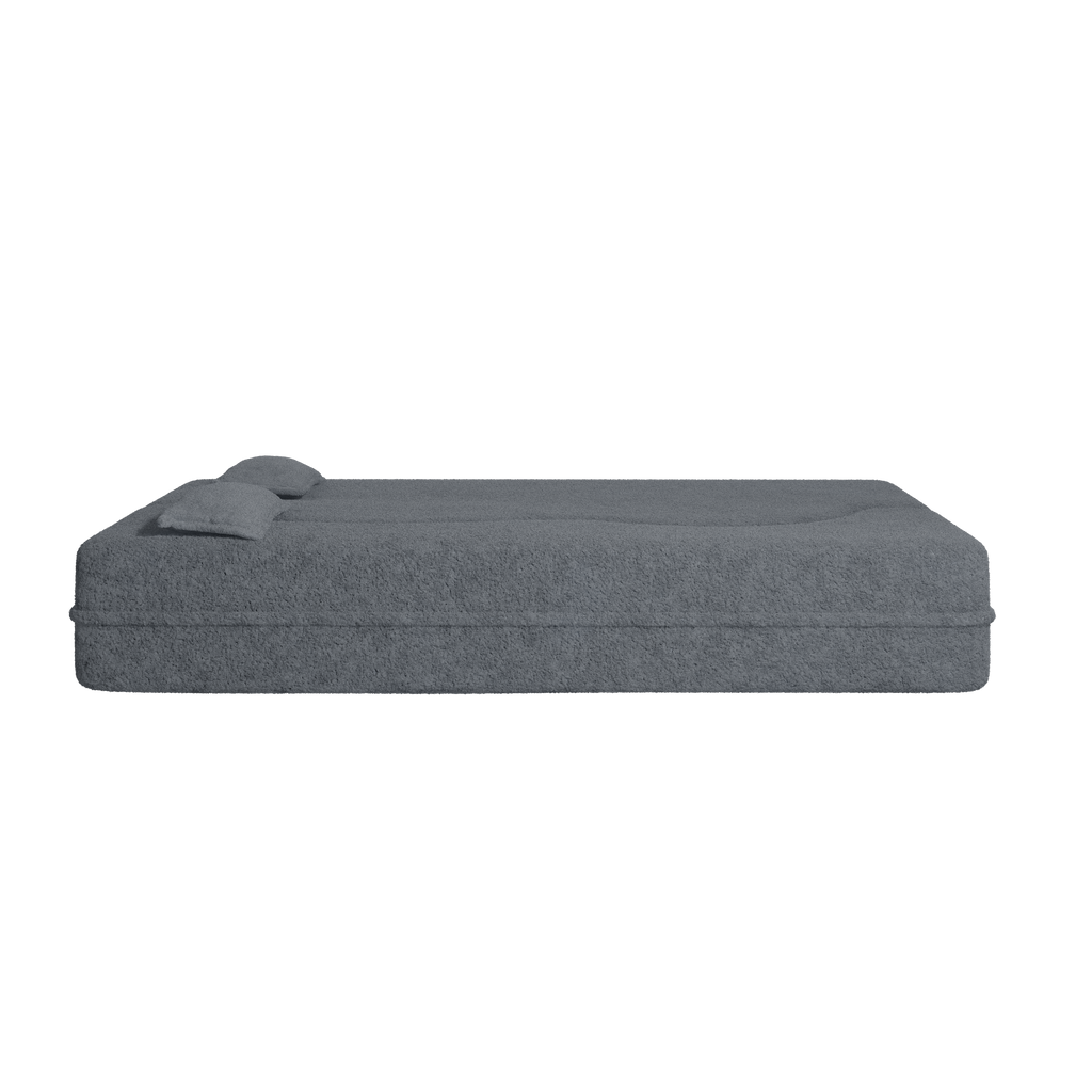 Sherpa Fleece Foldable Floor Sofa Bed — 3-in-1 Full Size, 78" Wide
