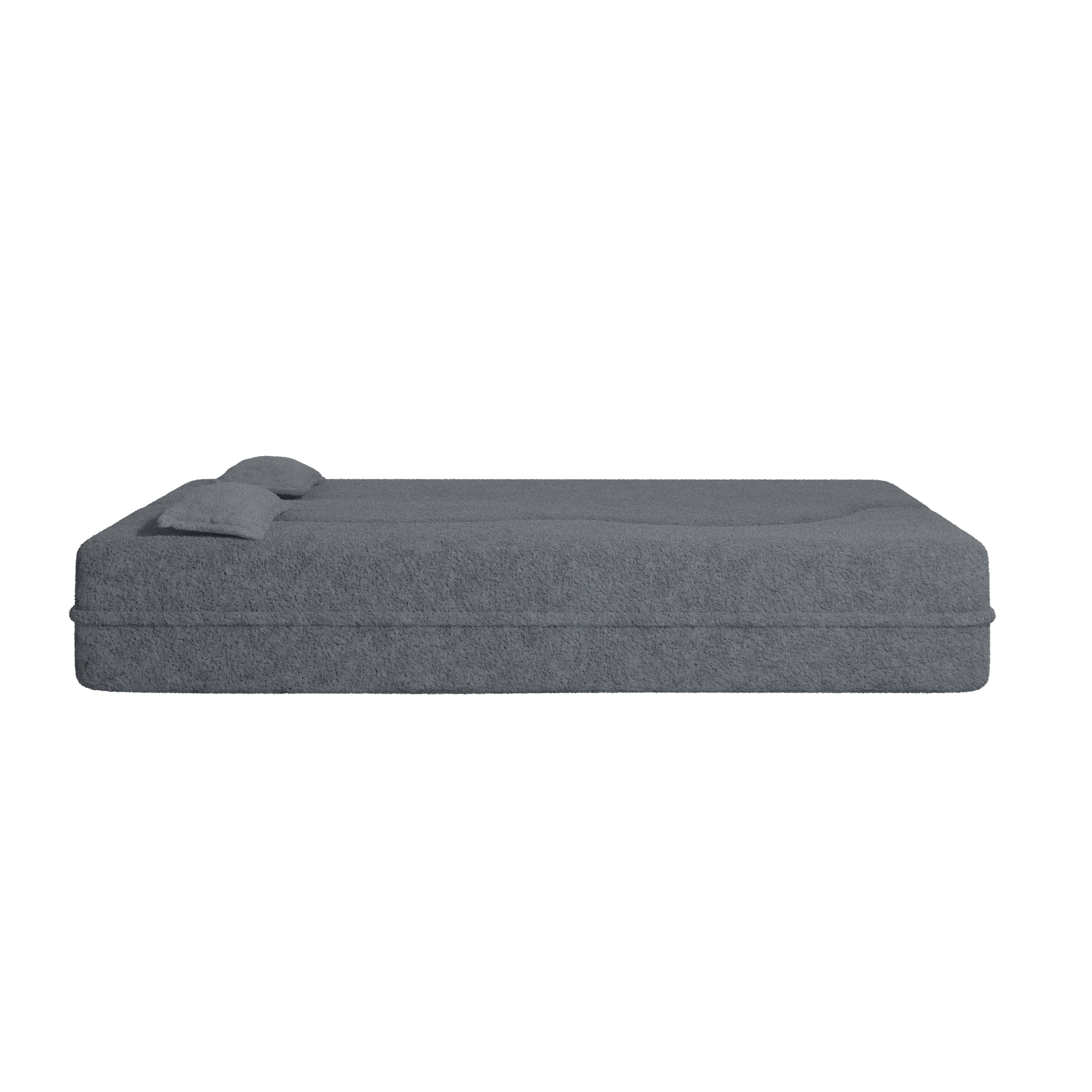 Sherpa Fleece Foldable Floor Sofa Bed — 3-in-1 Full Size, 78" Wide