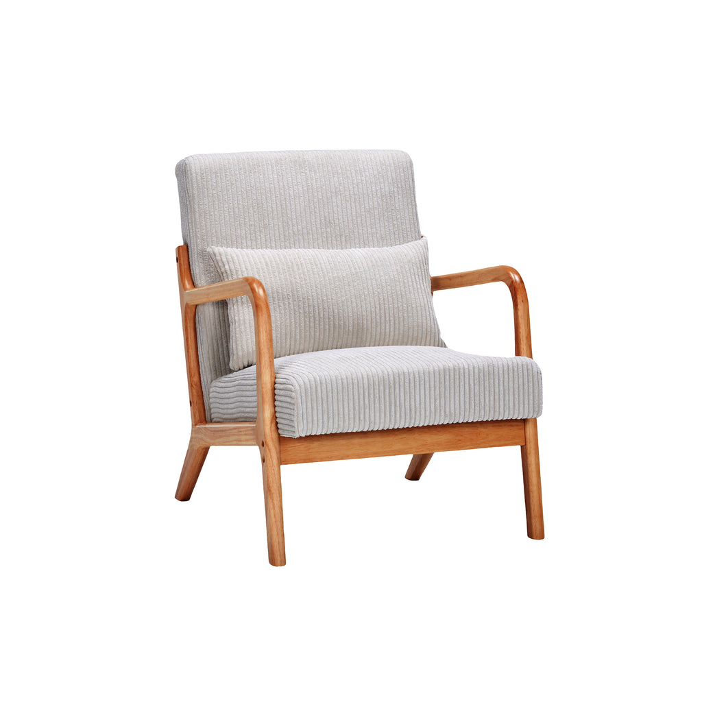 Minimalist accent chair front angle
