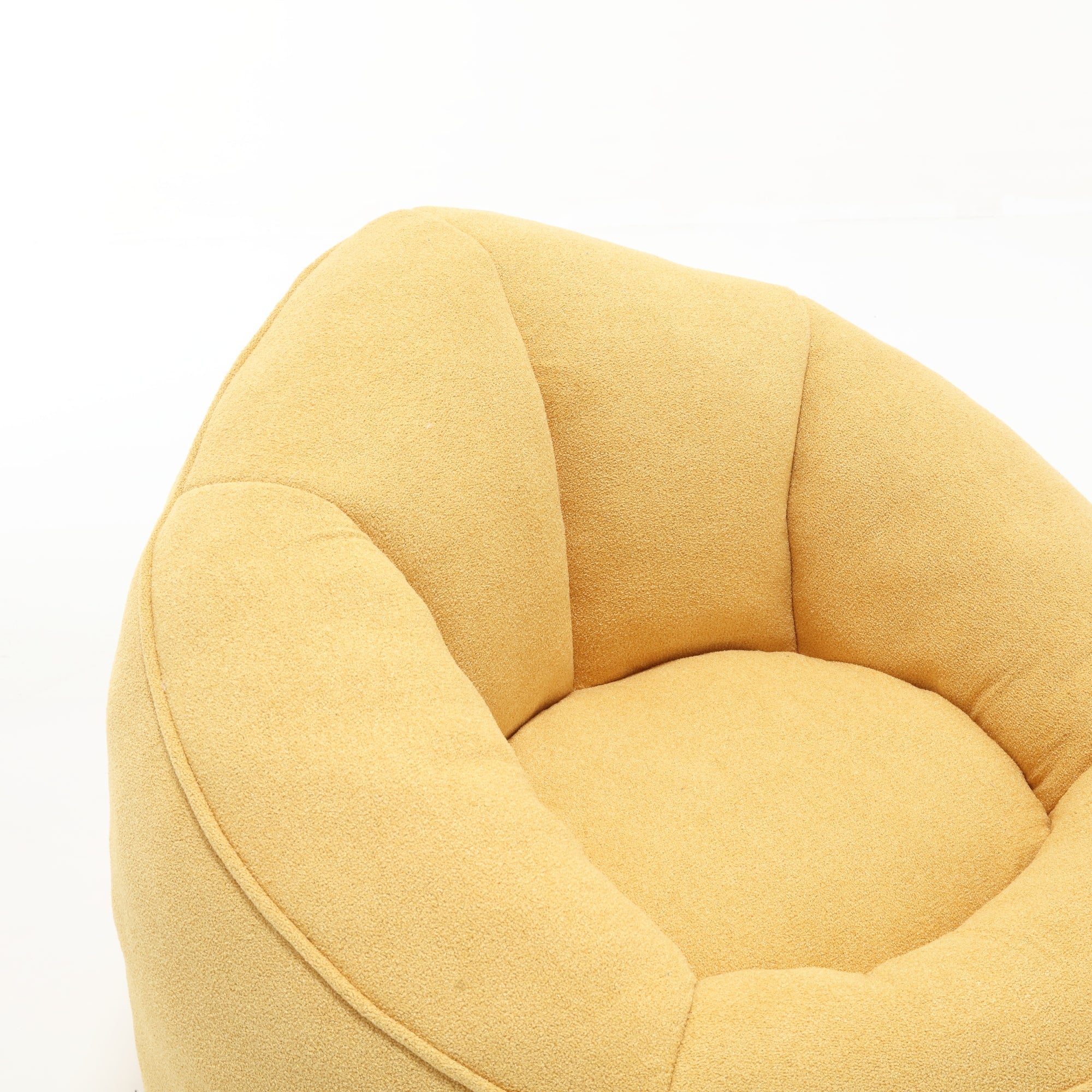Yellow foam bean bag chair — lifestyle setting