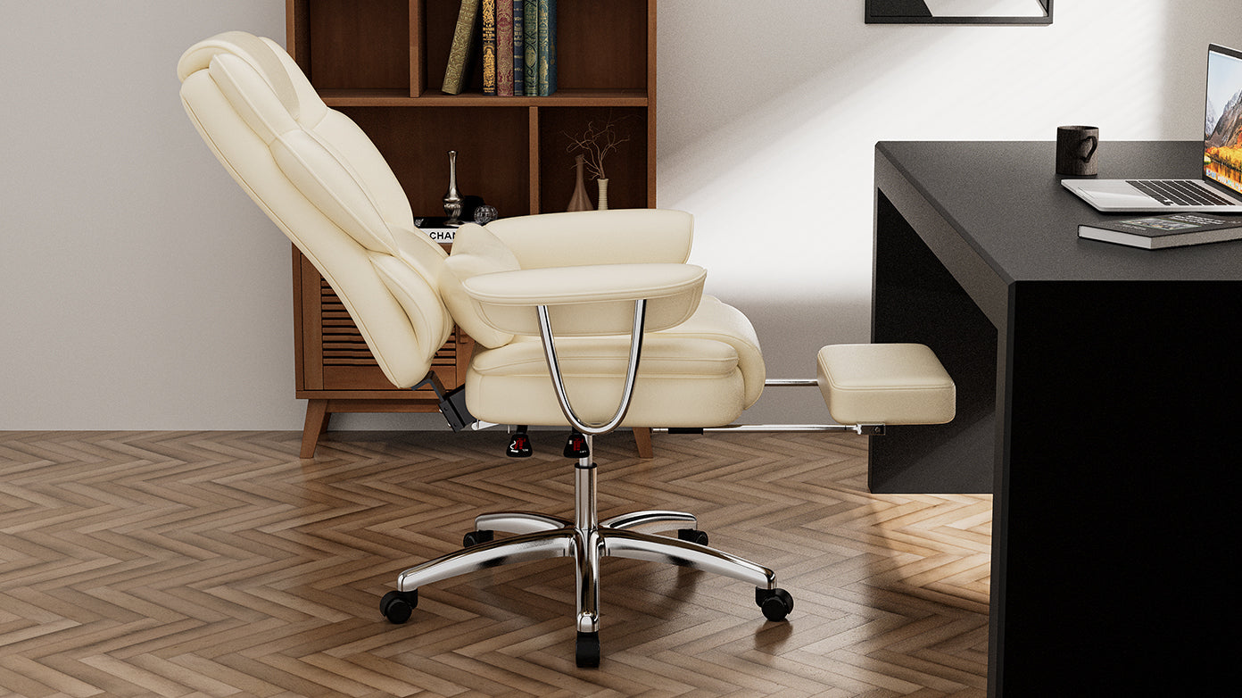 Big and tall office chair in home office setting