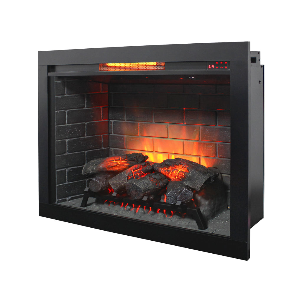 33 inch Infrared Electric Fireplace with Removable Trim kit Insert, Touch Panel Home Decor Heater