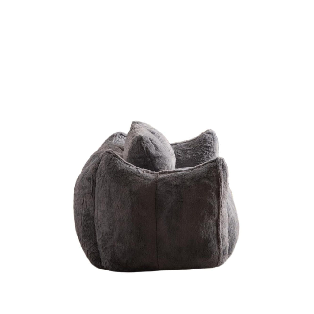 Giant Bean Bag Couch for Adults, Ultra Soft Fluffy Loveseat Bean Bag Sofa, Oversized Chase Lounge Chair Indoor for Living Room Bedroom, No Assembly Required Cozy Reading Chair with Pillows, White