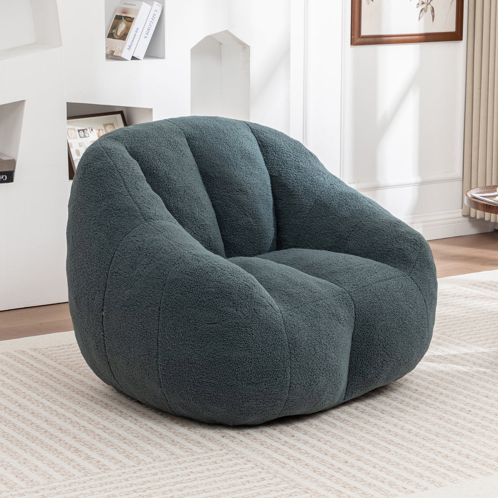 Memory foam bean bag chair ergonomic backrest detail