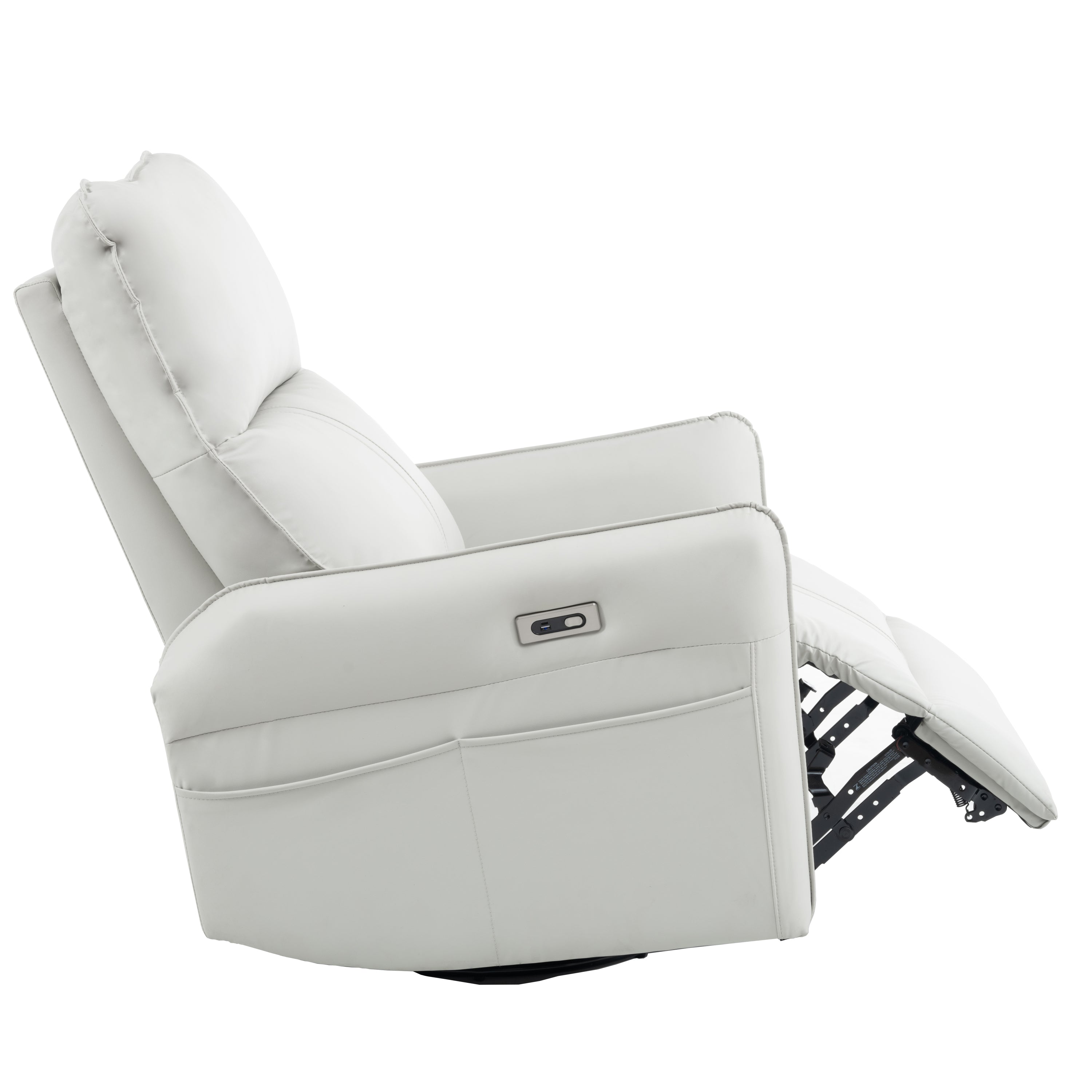 Electric glider recliner chair — angled room setting