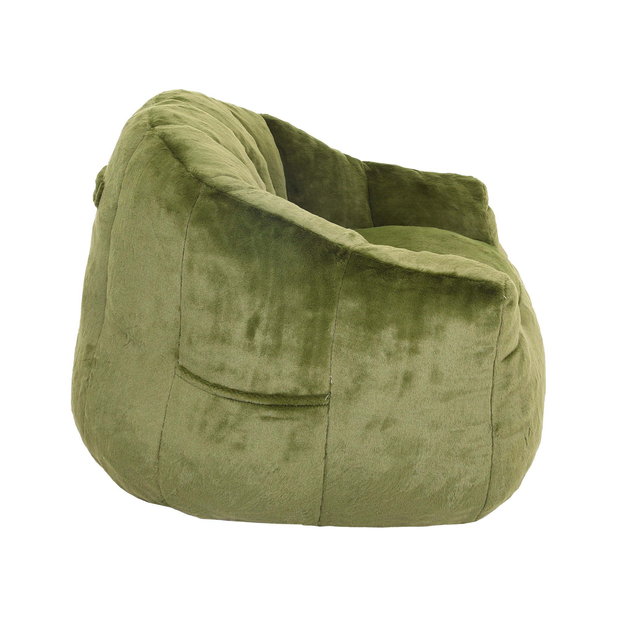 Green bean bag sofa chair for reading nook