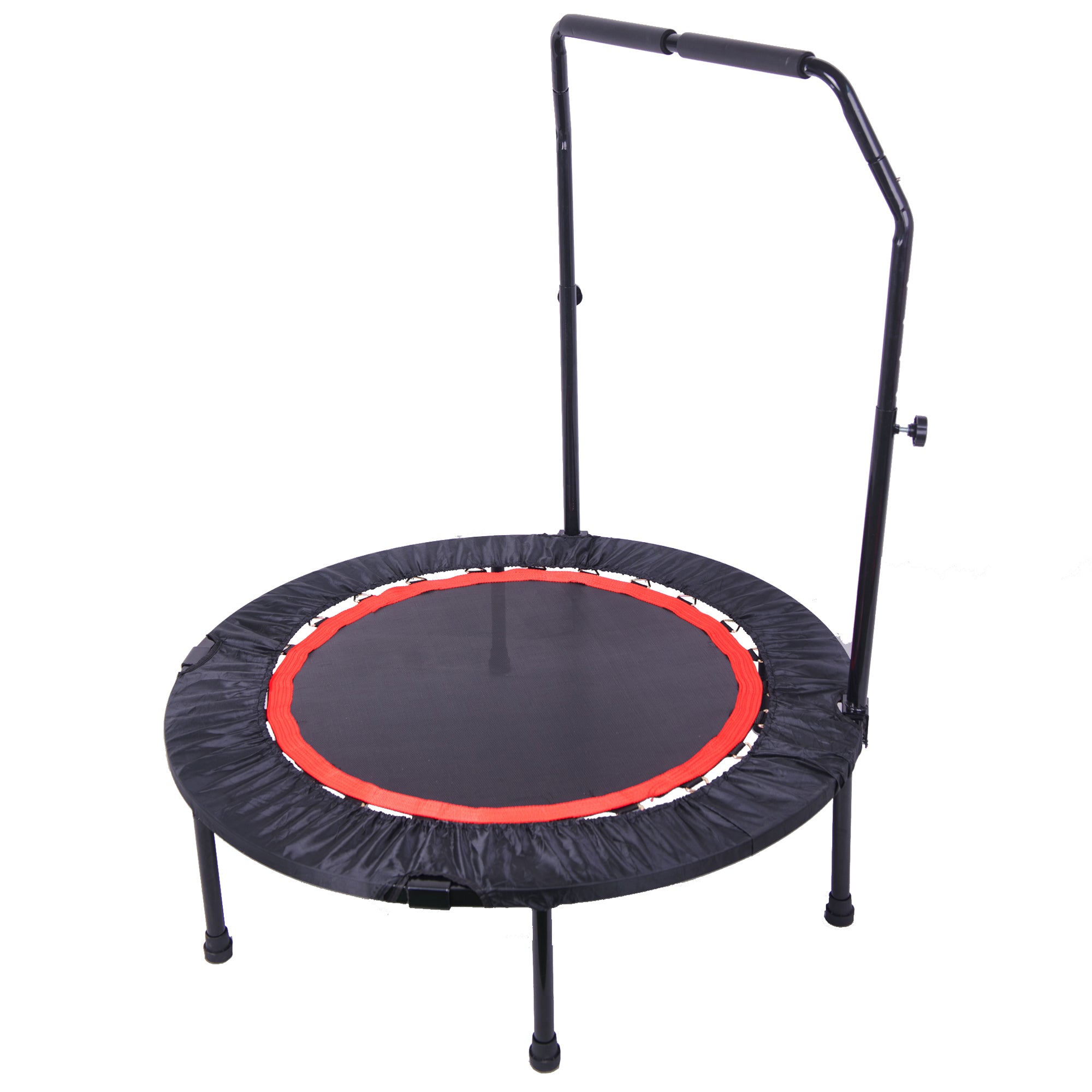 Mini exercise trampoline 40 inch foldable design angle view