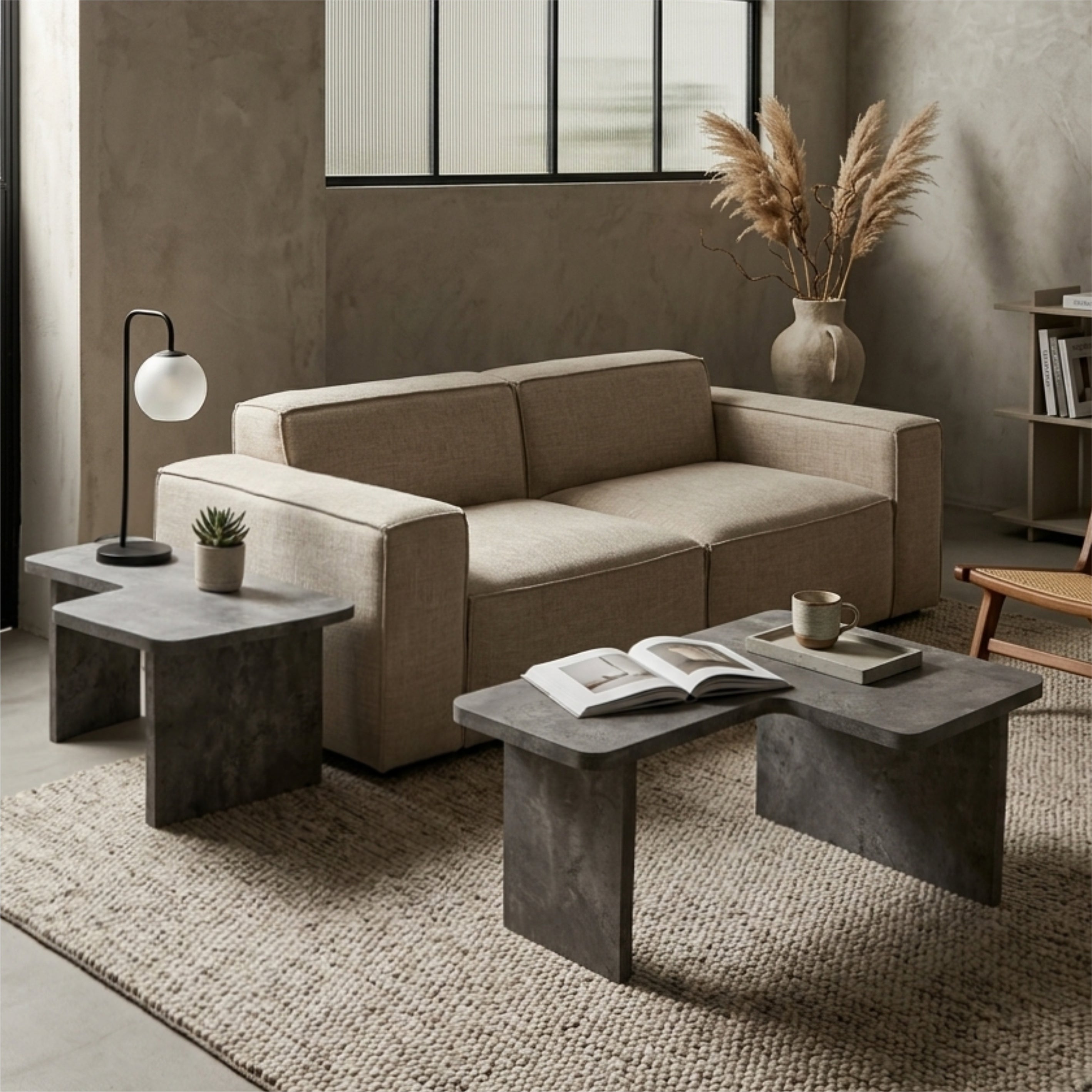 Modular nesting coffee table square configuration