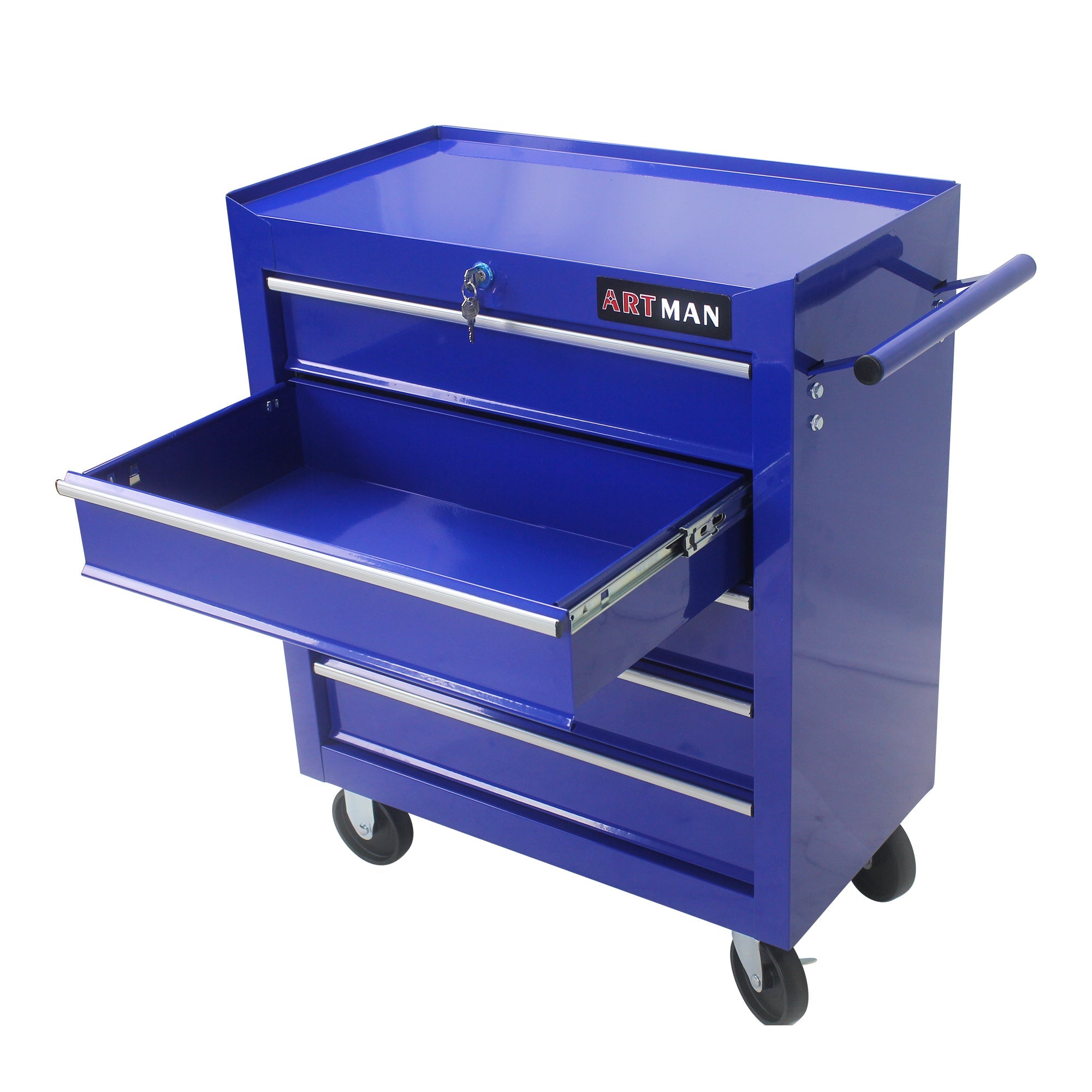 5-Drawer Rolling Tool Cart — Lockable Multifunctional Tool Storage