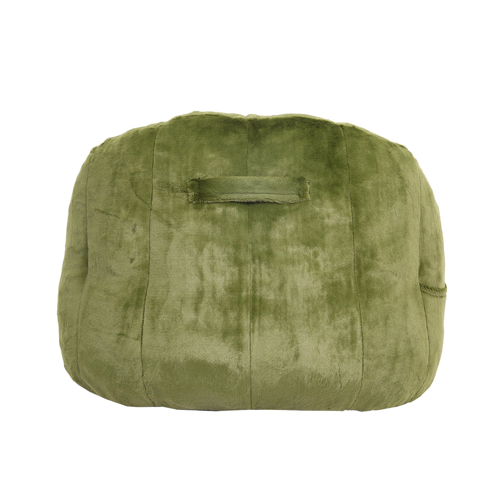 Green faux fur bean bag sofa chair product photo