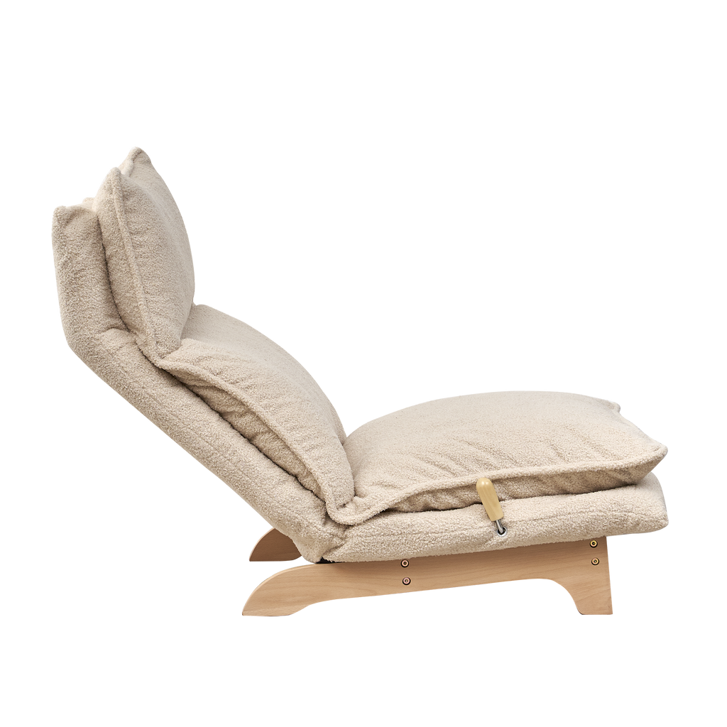 Beige reclining floor chair product photo