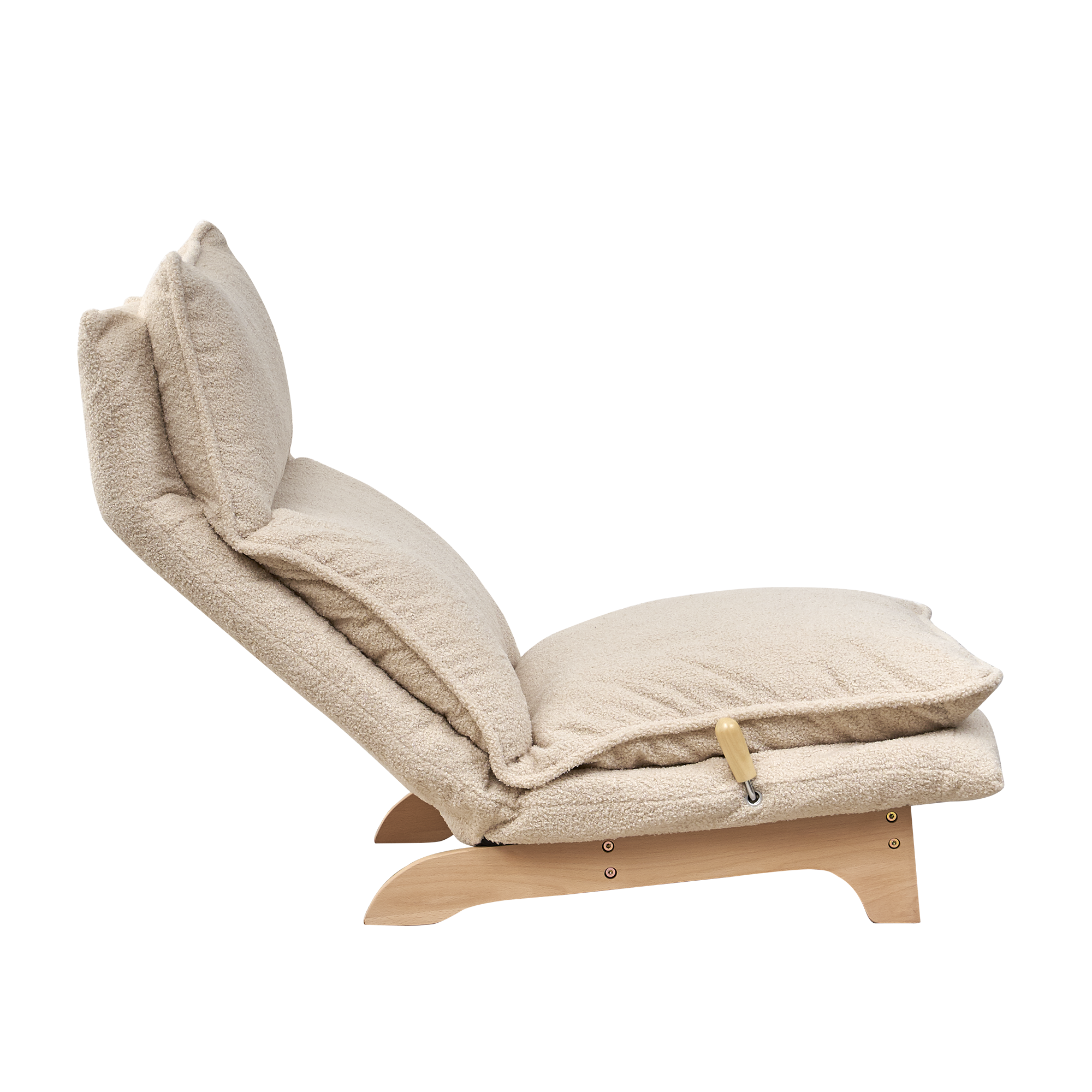 Beige reclining floor chair product photo