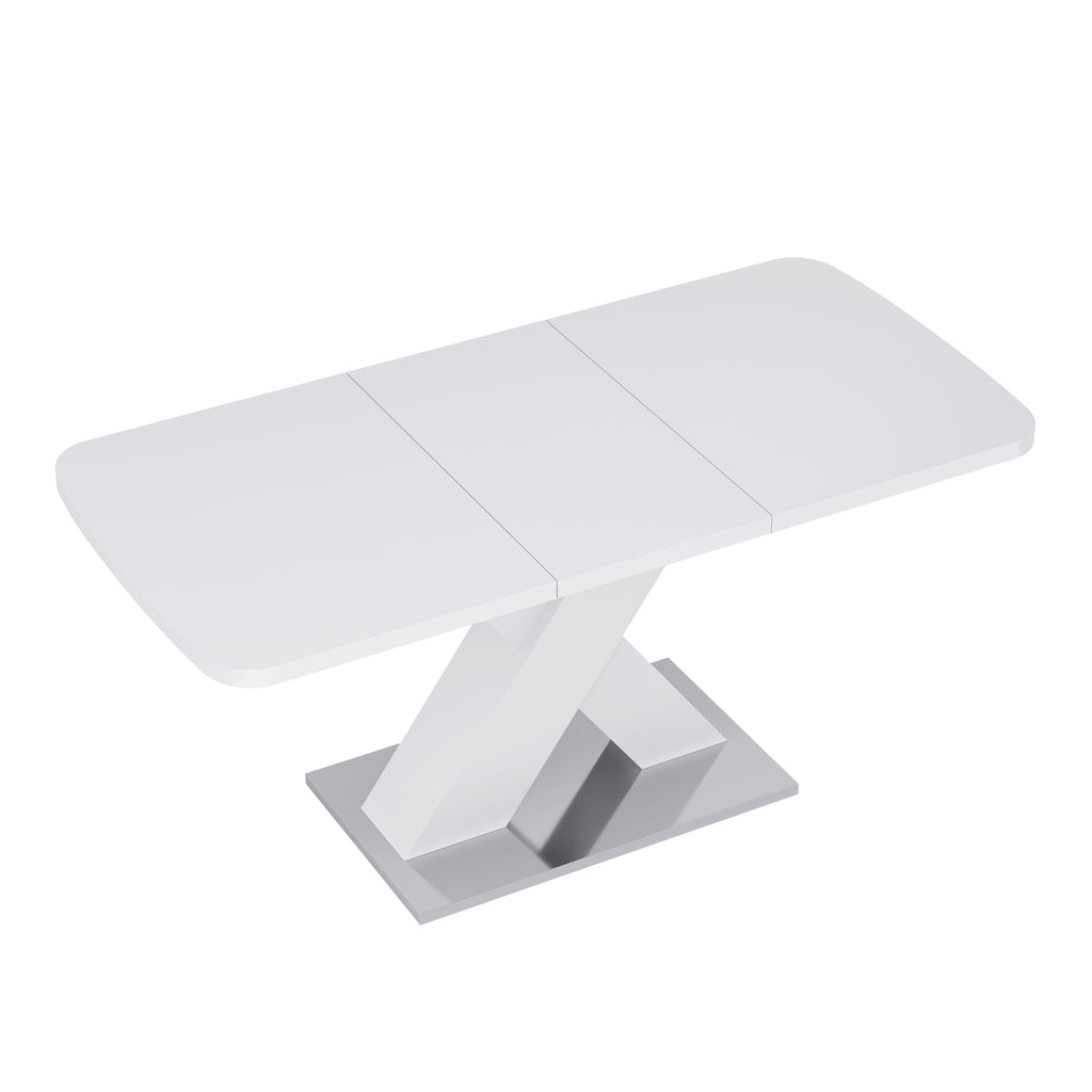 Extendable dining table mechanism and stretch function