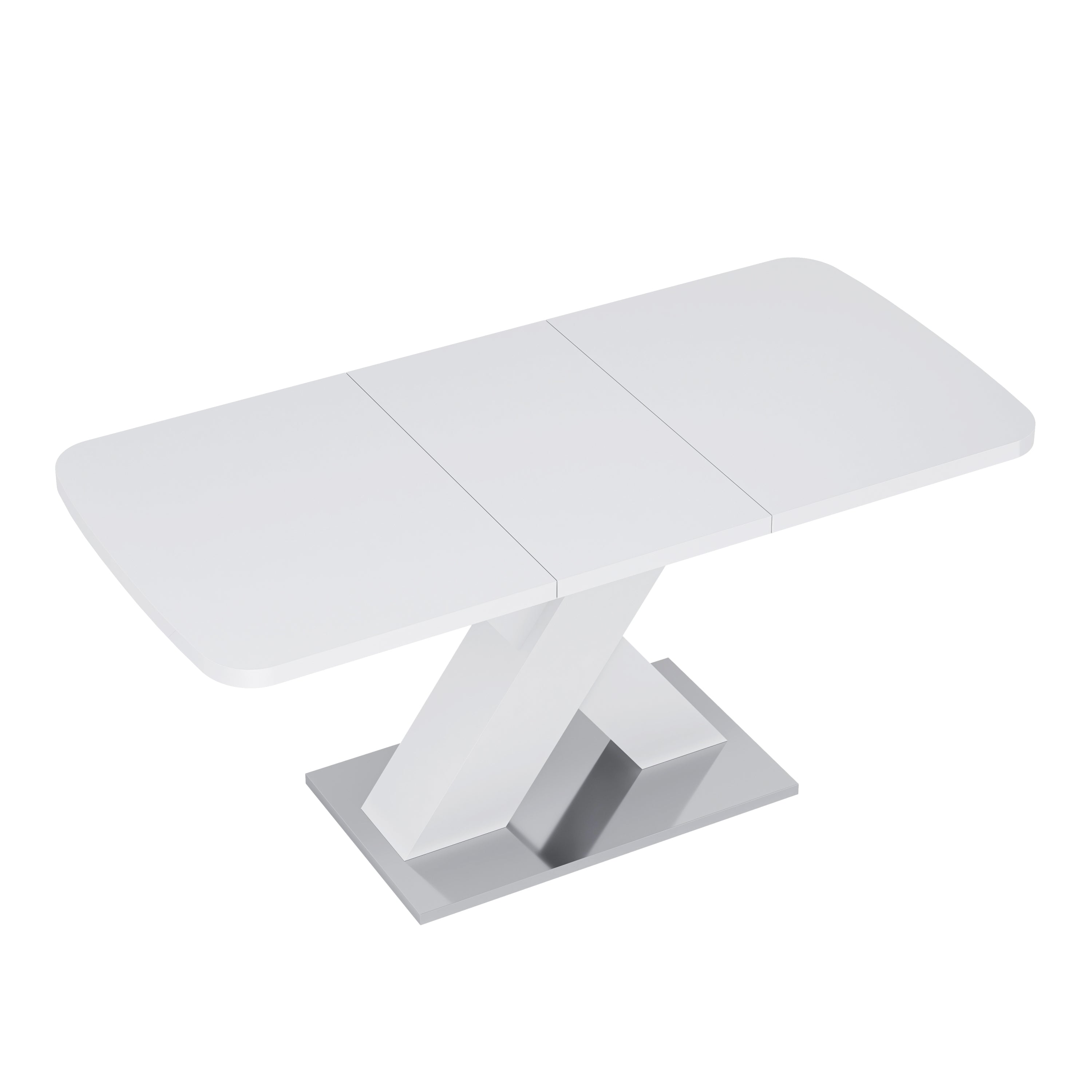 Extendable dining table mechanism and stretch function