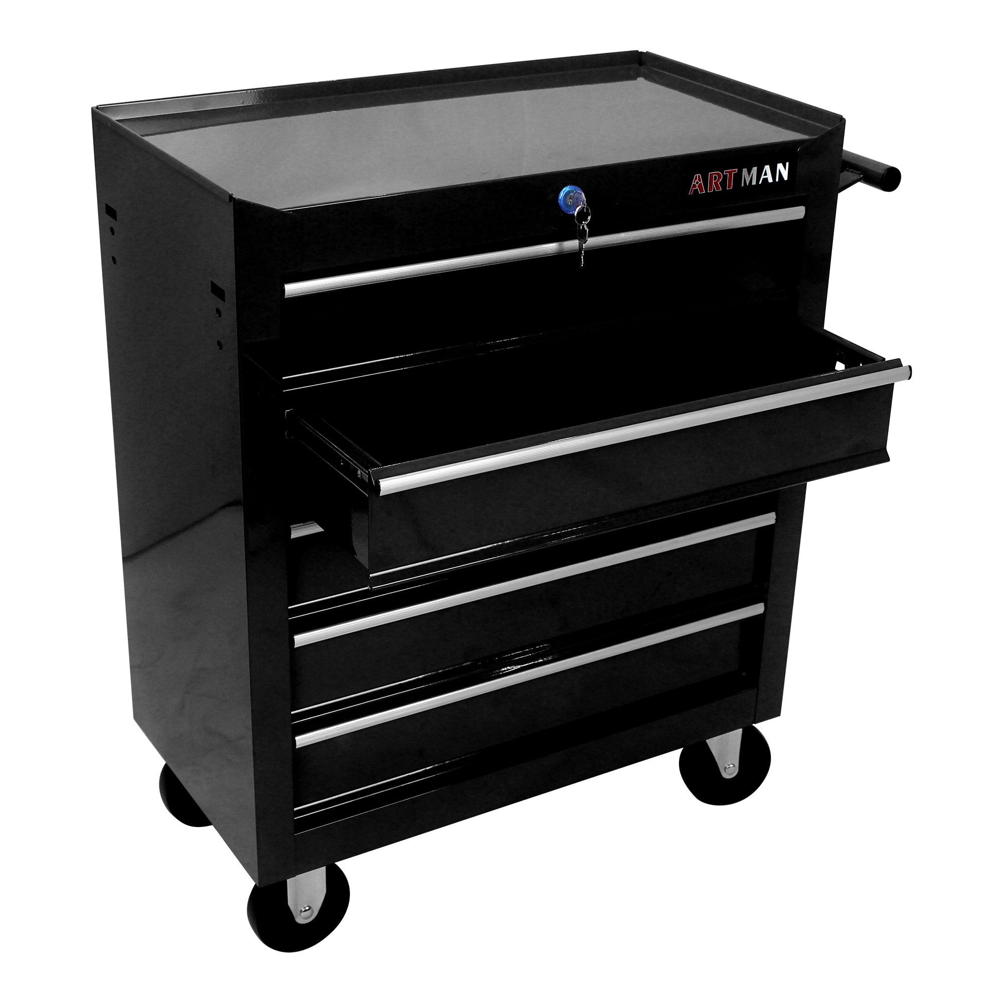 5-Drawer Rolling Tool Cart — Lockable Multifunctional Tool Storage