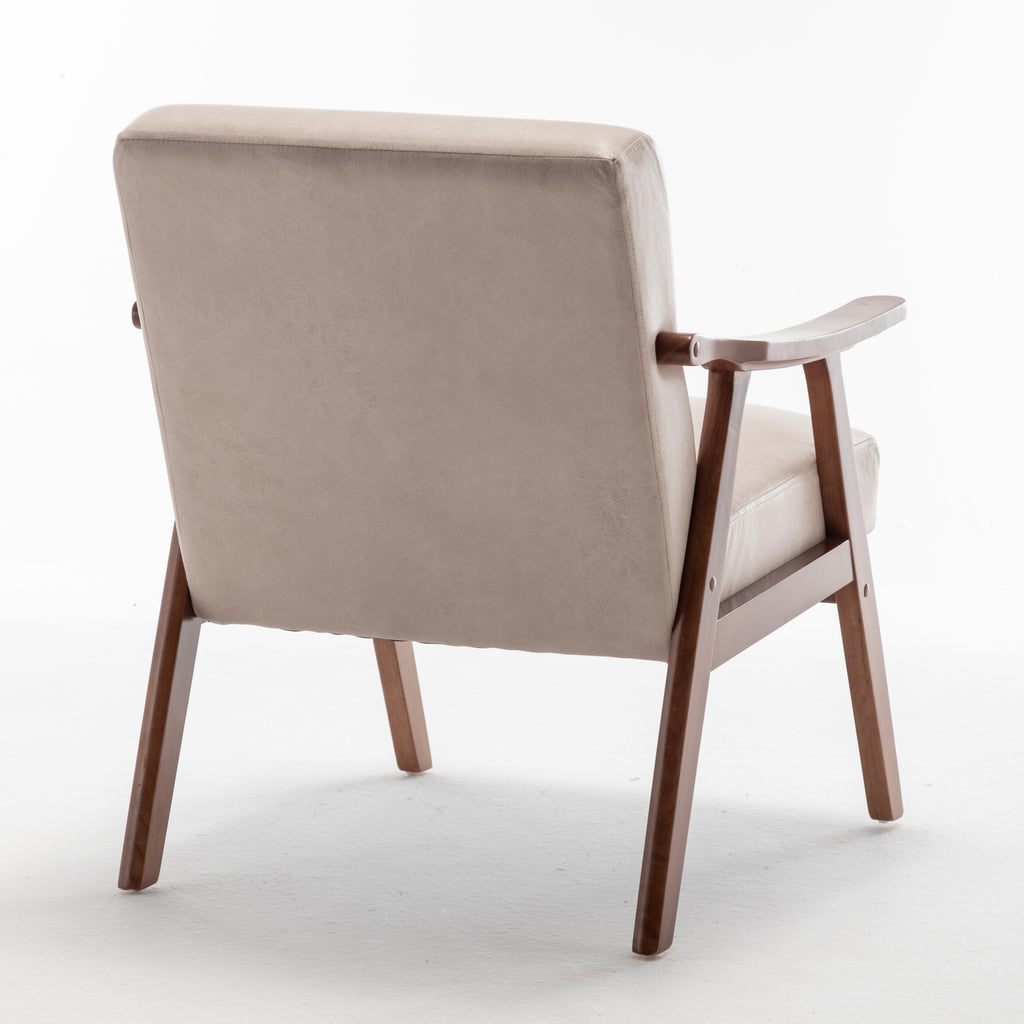 Wingback accent chair in bedroom