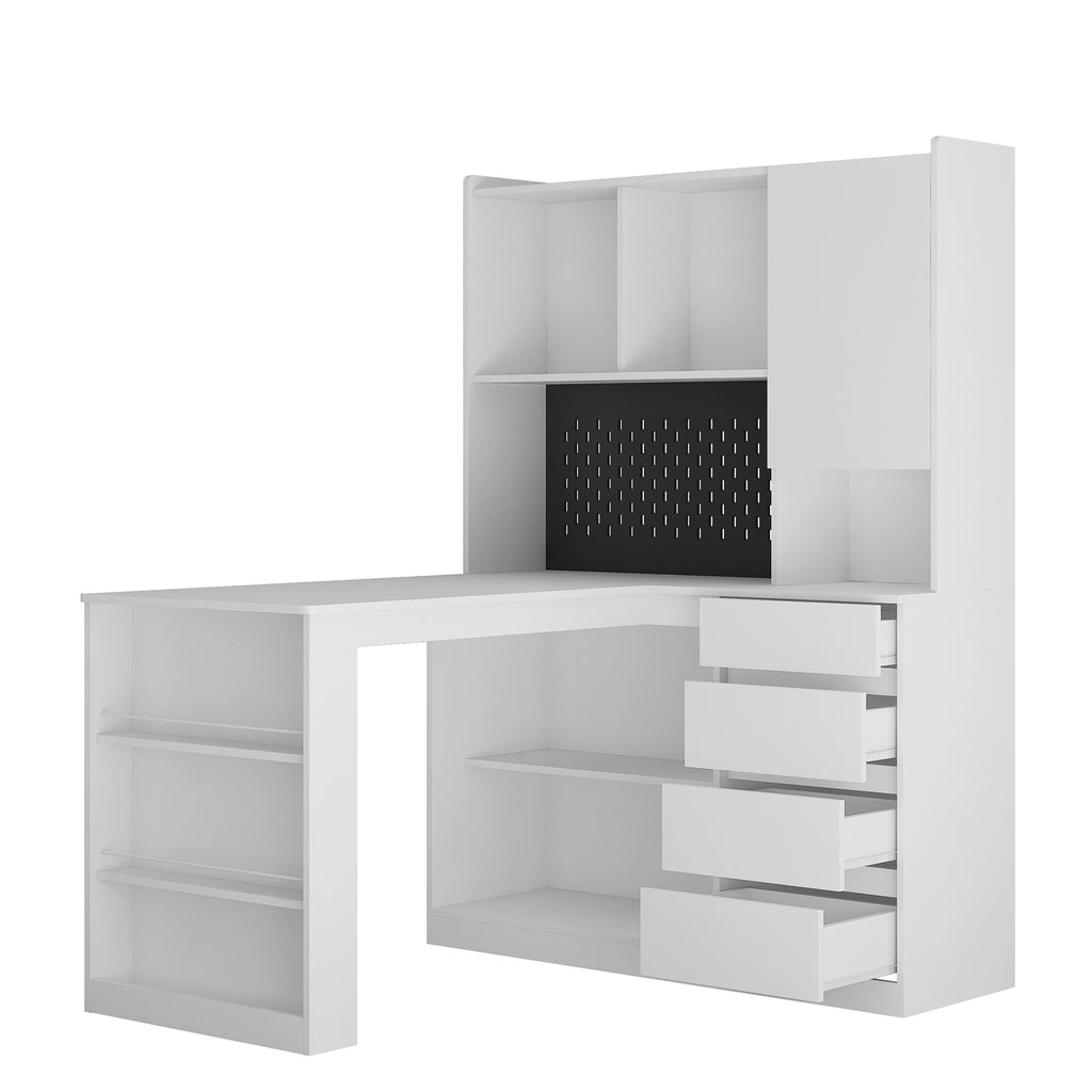 White computer desk product dimensions overview