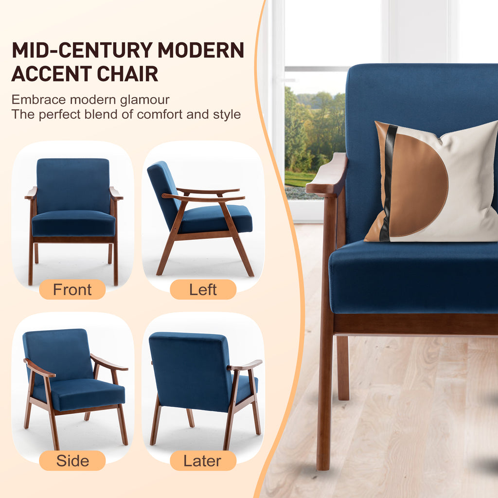 Mid-century wingback chair side profile