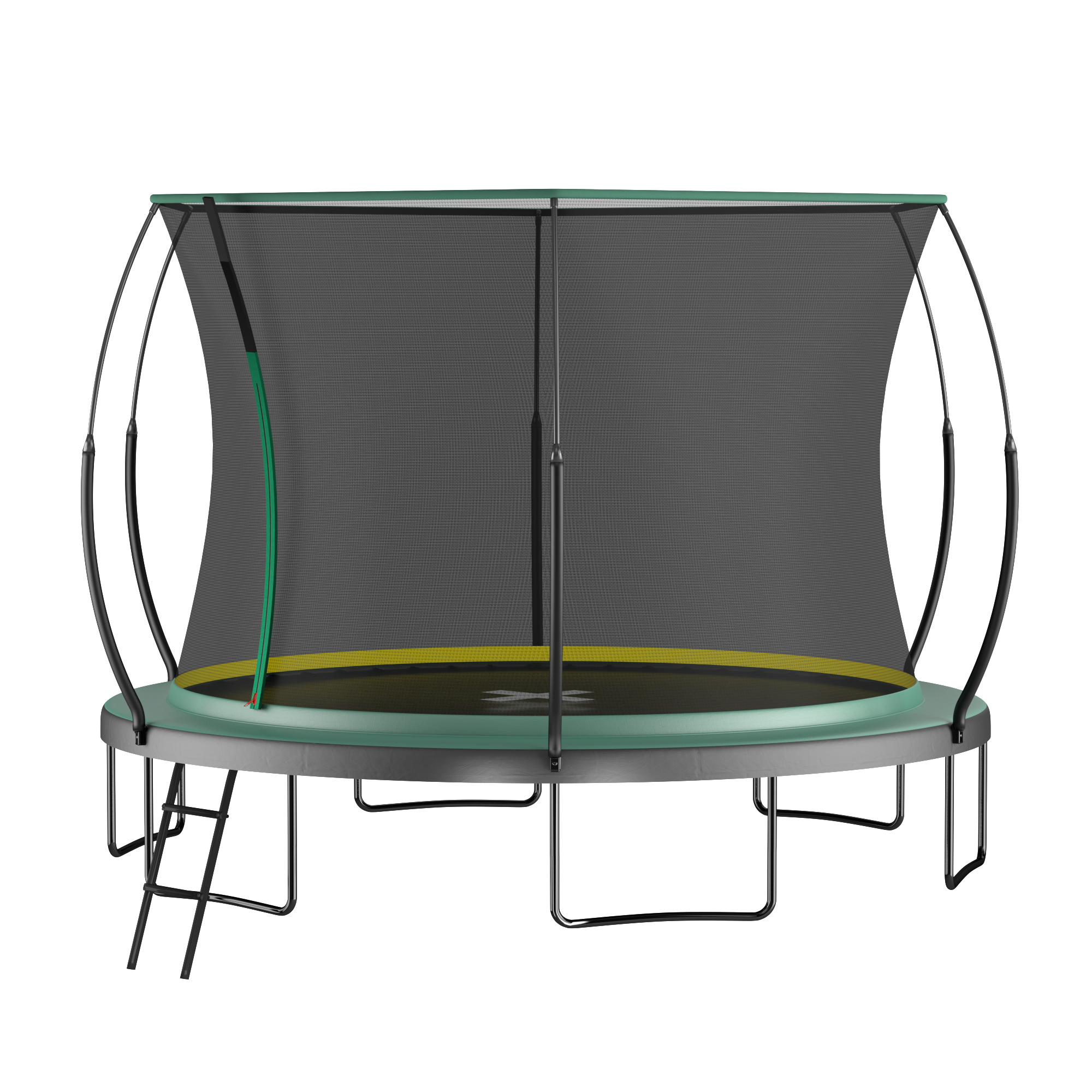 14 ft springfree trampoline zippered no-gap safety net enclosure detail