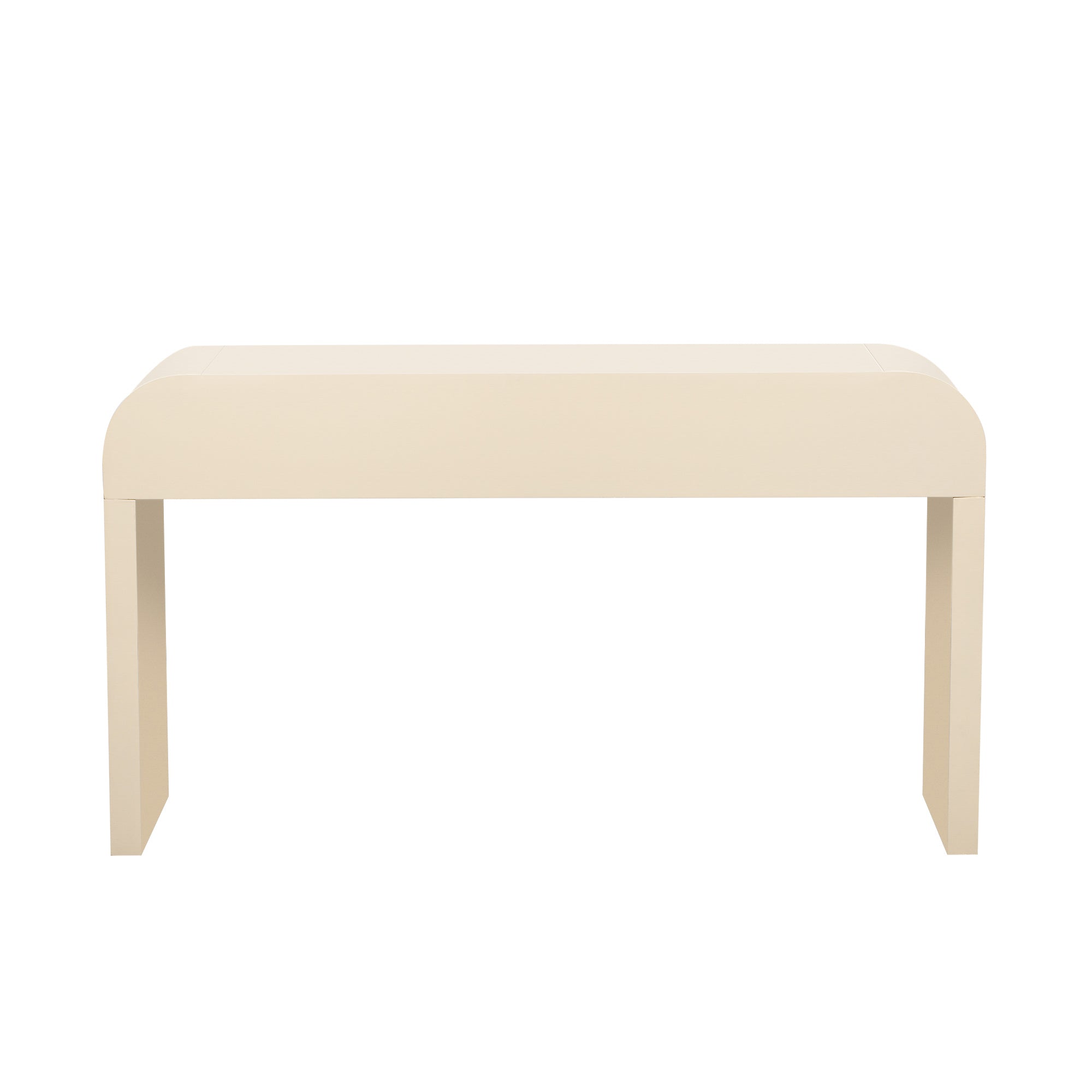 Console table two-drawer storage organization detail