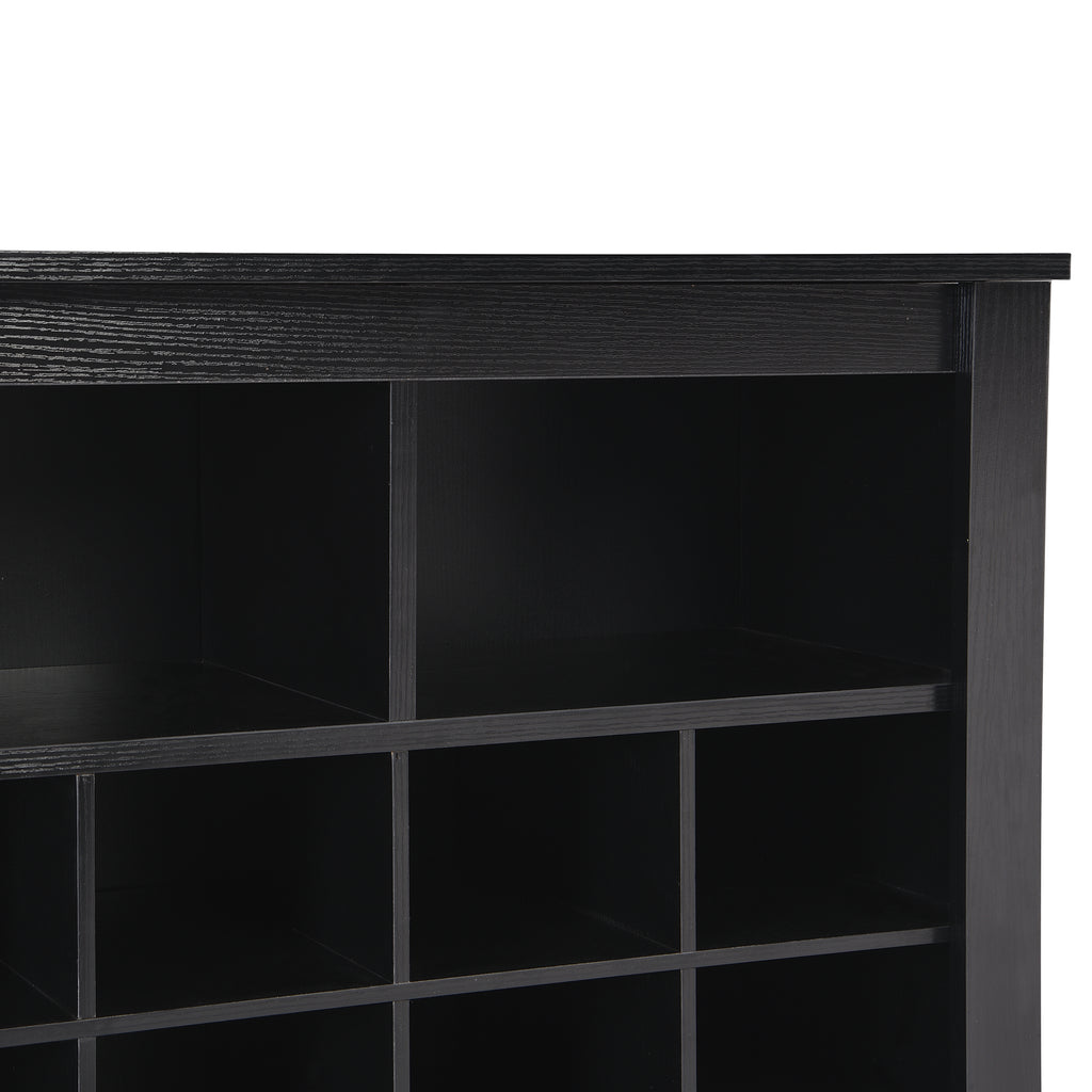 24-cubby shoe cabinet MDF particle board construction