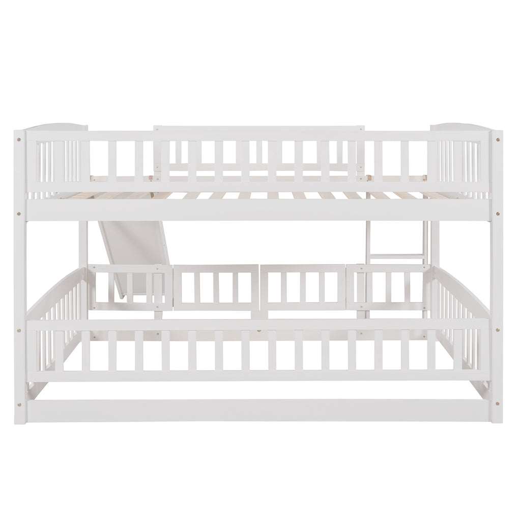 White pine wood bunk bed frame construction close-up