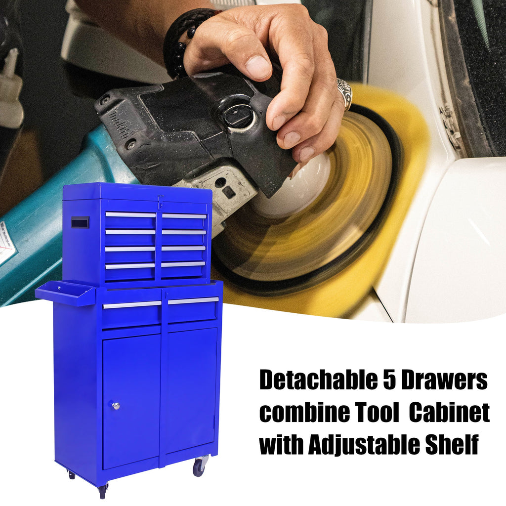 5-Drawer Rolling Tool Chest — Metal Tool Storage Cabinet