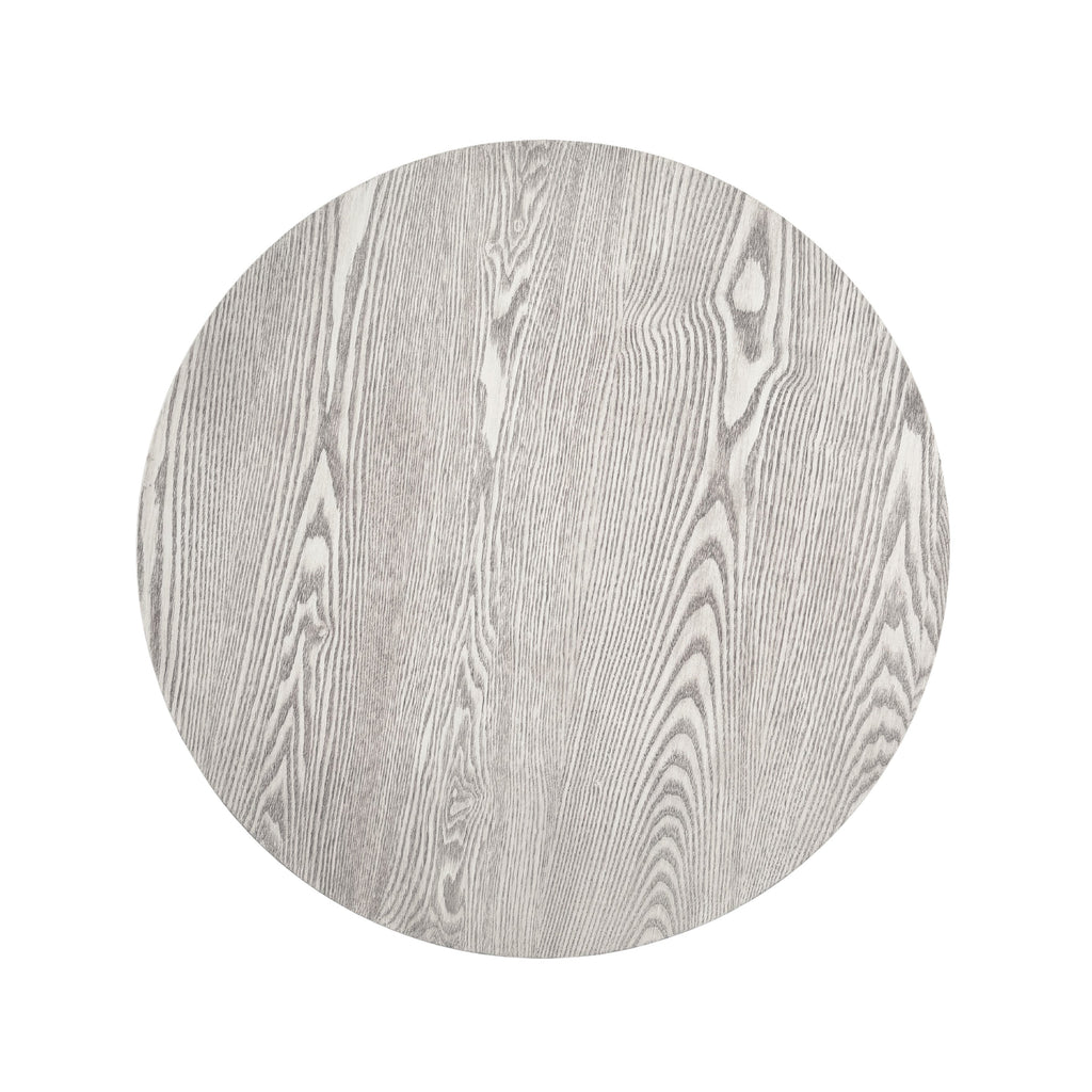 31.5'' Round Coffee Table with Storage Solid Wood Veneered Modern Coffee Table Accent Tea Table for Living Room, Bedroom, Apartment or Office, Grey
