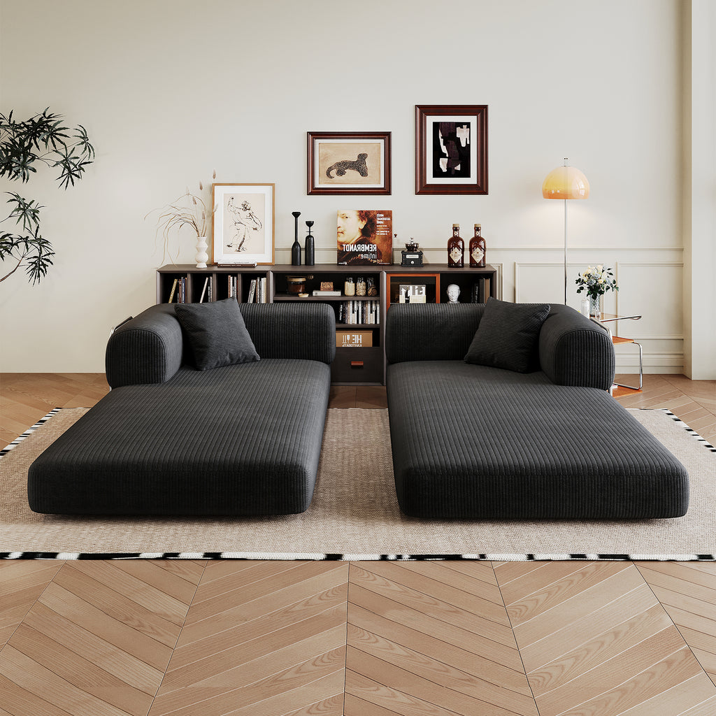 78-inch black corduroy sofa bed dimensions overview