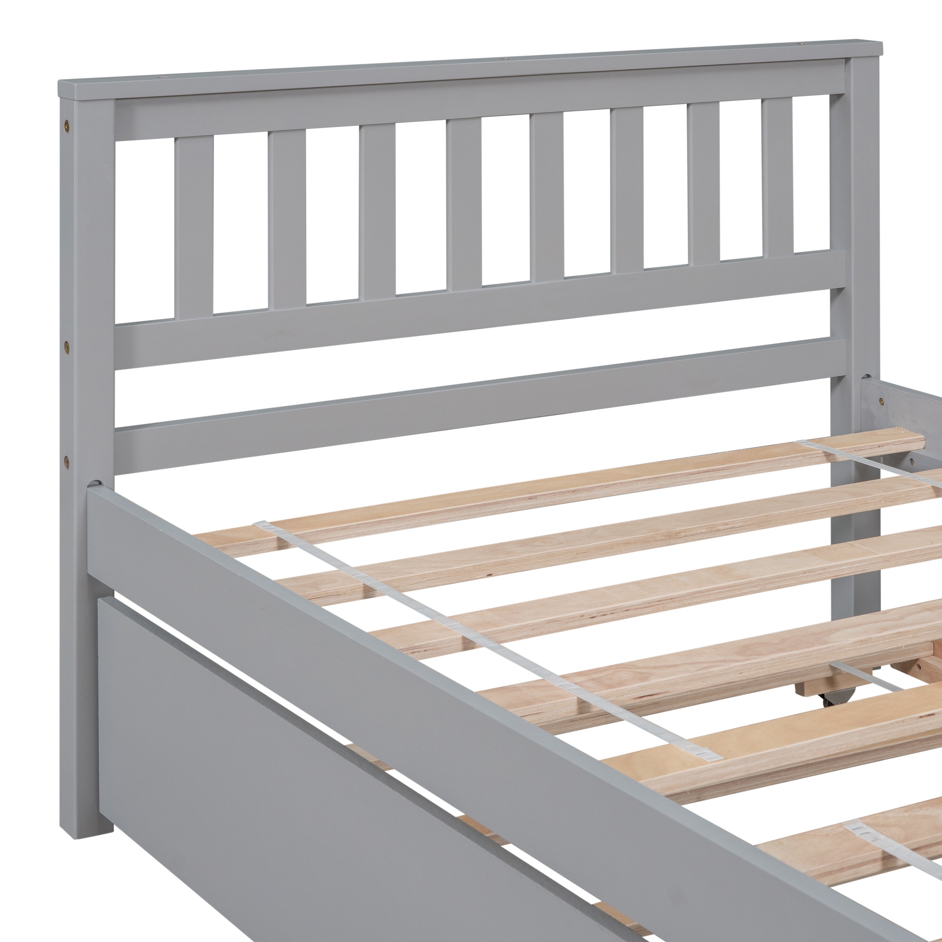 Headboard and footboard slat design close-up