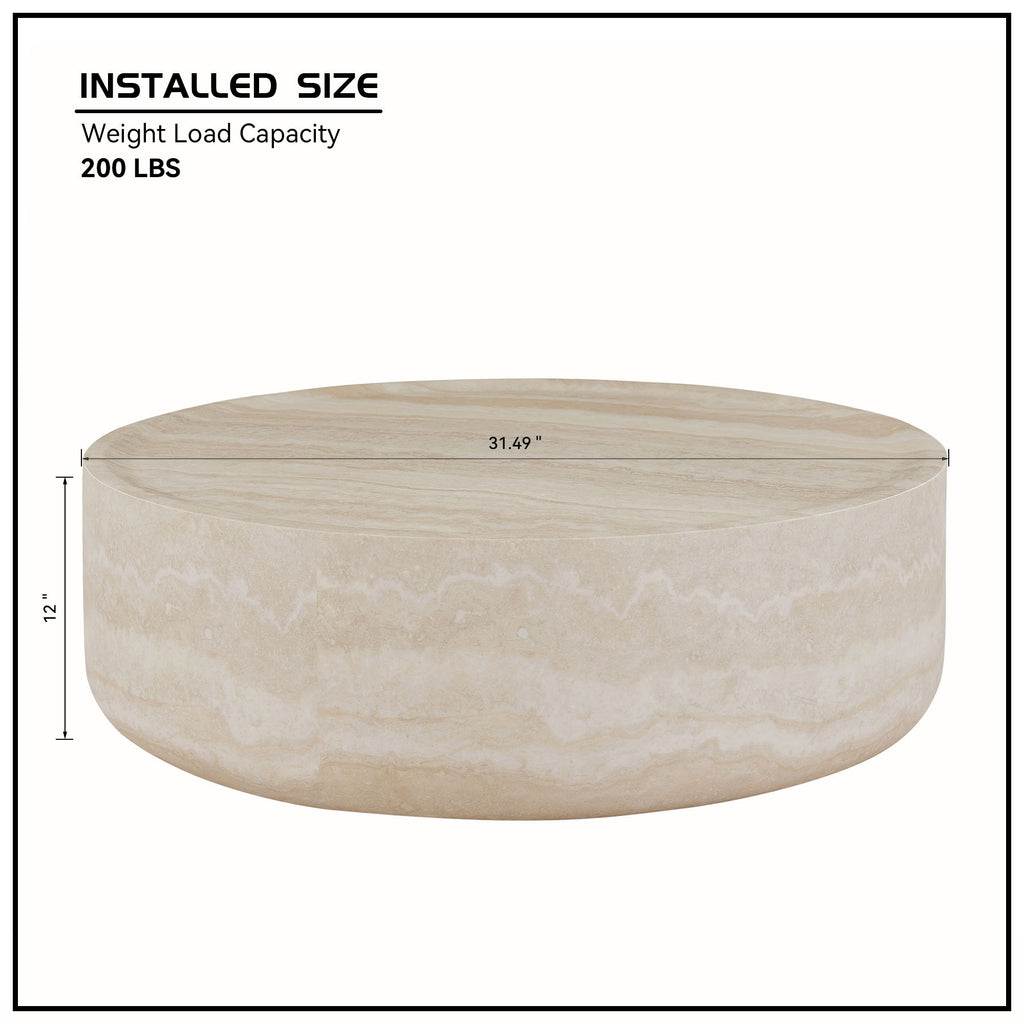 Contemporary round coffee table elegant luxury style