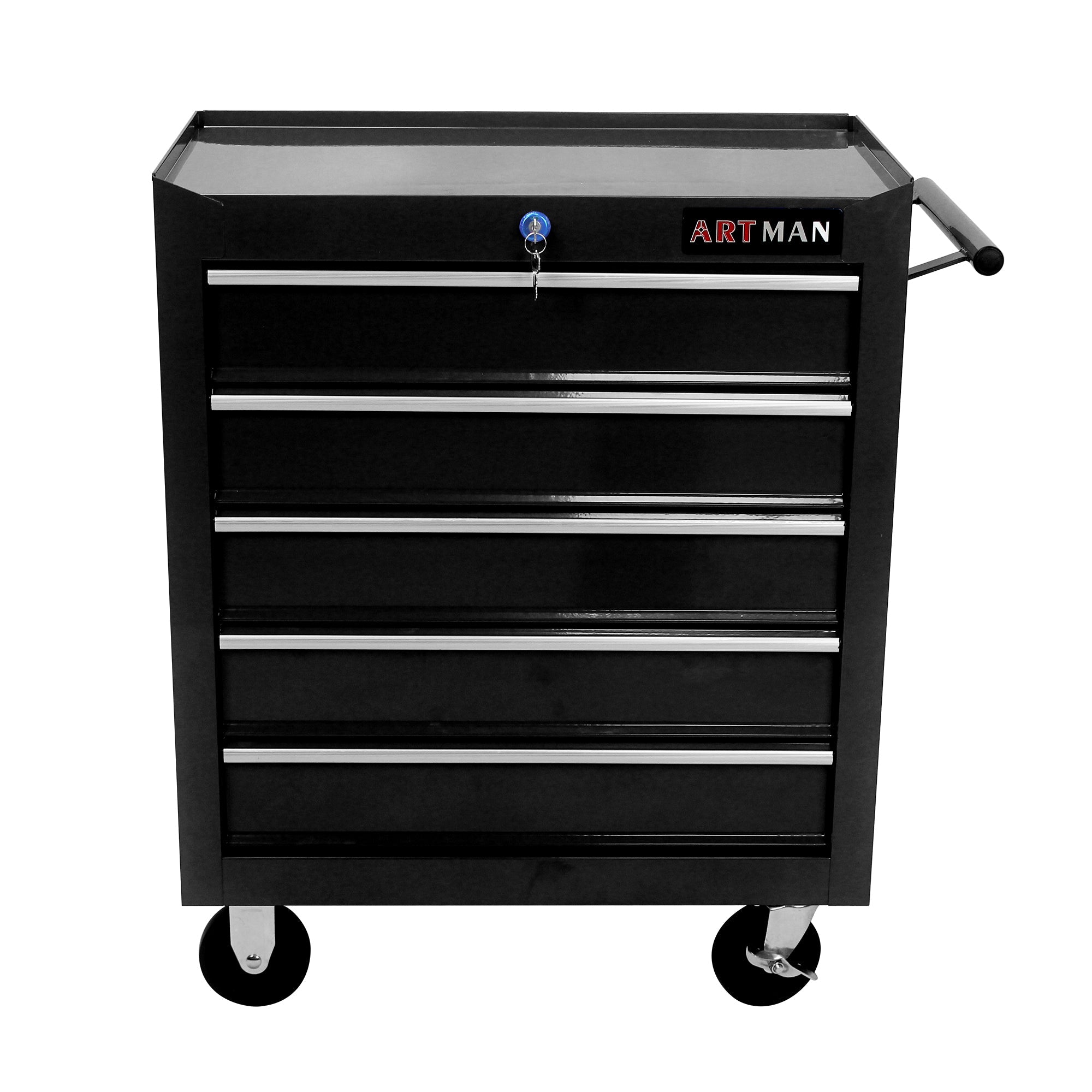 5-Drawer Rolling Tool Cart — Lockable Multifunctional Tool Storage